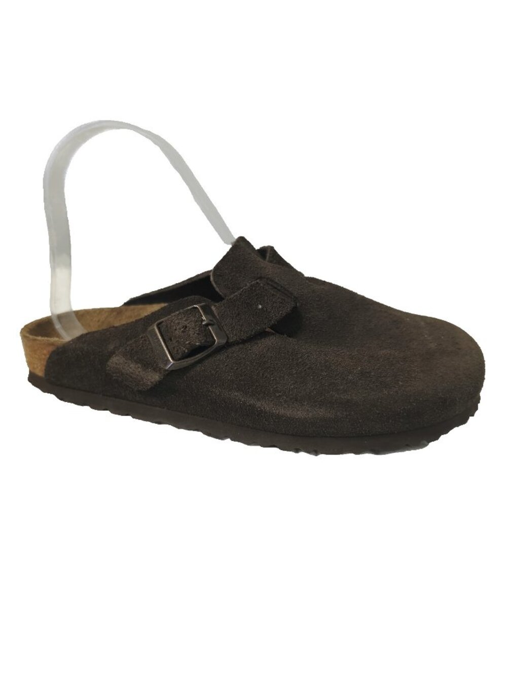 Birkenstock Boston Soft Footbed Clogs Womens 6N Mocha Suede Slip On